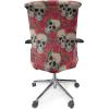 Ambesonne Christmas Office Chair Cover, Colorful Christmas Balls Different Retro Pattern Holiday Celebration, Stretchable Decorative Universal Size High Back Printed Slipcover, Blue Grey Purple Yellow(Vermilion Tan Green)