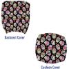 Ambesonne Christmas Office Chair Cover, Colorful Christmas Balls Different Retro Pattern Holiday Celebration, Stretchable Decorative Universal Size High Back Printed Slipcover, Blue Grey Purple Yellow(Magenta Black Lime Green)