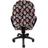 Ambesonne Christmas Office Chair Cover, Colorful Christmas Balls Different Retro Pattern Holiday Celebration, Stretchable Decorative Universal Size High Back Printed Slipcover, Blue Grey Purple Yellow(Magenta Black Lime Green)
