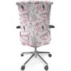 Ambesonne Christmas Office Chair Cover, Colorful Christmas Balls Different Retro Pattern Holiday Celebration, Stretchable Decorative Universal Size High Back Printed Slipcover, Blue Grey Purple Yellow(Rose Pink)