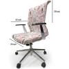 Ambesonne Christmas Office Chair Cover, Colorful Christmas Balls Different Retro Pattern Holiday Celebration, Stretchable Decorative Universal Size High Back Printed Slipcover, Blue Grey Purple Yellow(Rose Pink)