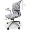 Ambesonne Christmas Office Chair Cover, Colorful Christmas Balls Different Retro Pattern Holiday Celebration, Stretchable Decorative Universal Size High Back Printed Slipcover, Blue Grey Purple Yellow(White Blue)