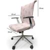 Ambesonne Christmas Office Chair Cover, Colorful Christmas Balls Different Retro Pattern Holiday Celebration, Stretchable Decorative Universal Size High Back Printed Slipcover, Blue Grey Purple Yellow(Pink Rose)