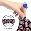 Ambesonne Christmas Office Chair Cover, Colorful Christmas Balls Different Retro Pattern Holiday Celebration, Stretchable Decorative Universal Size High Back Printed Slipcover, Blue Grey Purple Yellow(Magenta Black Lime Green)