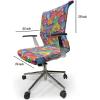 Ambesonne Christmas Office Chair Cover, Colorful Christmas Balls Different Retro Pattern Holiday Celebration, Stretchable Decorative Universal Size High Back Printed Slipcover, Blue Grey Purple Yellow(Blue Grey Purple Yellow)