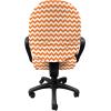 Ambesonne Christmas Office Chair Cover, Colorful Christmas Balls Different Retro Pattern Holiday Celebration, Stretchable Decorative Universal Size High Back Printed Slipcover, Blue Grey Purple Yellow(Orange White)
