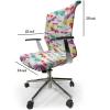Ambesonne Christmas Office Chair Cover, Colorful Christmas Balls Different Retro Pattern Holiday Celebration, Stretchable Decorative Universal Size High Back Printed Slipcover, Blue Grey Purple Yellow(Pink Teal)