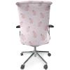 Ambesonne Christmas Office Chair Cover, Colorful Christmas Balls Different Retro Pattern Holiday Celebration, Stretchable Decorative Universal Size High Back Printed Slipcover, Blue Grey Purple Yellow(Pink Rose)