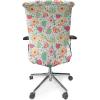 Ambesonne Christmas Office Chair Slipcover, Vivid of Joyous Holiday Celebration Jumping Dancing Cheery Cartoon for Yule, Protective Stretch Decorative Fabric Cover, Standard Size, Green Red(Teal Magenta)