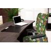 Ambesonne Christmas Office Chair Slipcover, Vivid of Joyous Holiday Celebration Jumping Dancing Cheery Cartoon for Yule, Protective Stretch Decorative Fabric Cover, Standard Size, Green Red(Green Red)