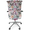 Ambesonne Christmas Office Chair Slipcover, Vivid of Joyous Holiday Celebration Jumping Dancing Cheery Cartoon for Yule, Protective Stretch Decorative Fabric Cover, Standard Size, Green Red(White Pink)