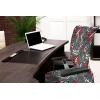 Ambesonne Christmas Office Chair Slipcover, Vivid of Joyous Holiday Celebration Jumping Dancing Cheery Cartoon for Yule, Protective Stretch Decorative Fabric Cover, Standard Size, Green Red(Dimgrey Coral)
