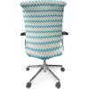Ambesonne Christmas Office Chair Slipcover, Vivid of Joyous Holiday Celebration Jumping Dancing Cheery Cartoon for Yule, Protective Stretch Decorative Fabric Cover, Standard Size, Green Red(Cream Teal)