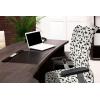 Ambesonne Christmas Office Chair Slipcover, Vivid of Joyous Holiday Celebration Jumping Dancing Cheery Cartoon for Yule, Protective Stretch Decorative Fabric Cover, Standard Size, Green Red(Black and White)