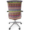 Ambesonne Christmas Office Chair Slipcover, Vivid of Joyous Holiday Celebration Jumping Dancing Cheery Cartoon for Yule, Protective Stretch Decorative Fabric Cover, Standard Size, Green Red(Magenta Yellow)