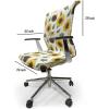 Ambesonne Christmas Office Chair Slipcover, Vivid of Joyous Holiday Celebration Jumping Dancing Cheery Cartoon for Yule, Protective Stretch Decorative Fabric Cover, Standard Size, Green Red(Green Brown)