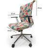 Ambesonne Christmas Office Chair Slipcover, Vivid of Joyous Holiday Celebration Jumping Dancing Cheery Cartoon for Yule, Protective Stretch Decorative Fabric Cover, Standard Size, Green Red(Blue Red)