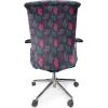 Ambesonne Christmas Office Chair Slipcover, Vivid of Joyous Holiday Celebration Jumping Dancing Cheery Cartoon for Yule, Protective Stretch Decorative Fabric Cover, Standard Size, Green Red(Pink Charcoal)