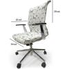 Ambesonne Christmas Office Chair Slipcover, Vivid of Joyous Holiday Celebration Jumping Dancing Cheery Cartoon for Yule, Protective Stretch Decorative Fabric Cover, Standard Size, Green Red(White Blue)