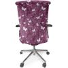 Ambesonne Christmas Office Chair Slipcover, Vivid of Joyous Holiday Celebration Jumping Dancing Cheery Cartoon for Yule, Protective Stretch Decorative Fabric Cover, Standard Size, Green Red(Violet White)