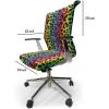 Ambesonne Christmas Office Chair Slipcover, Vivid of Joyous Holiday Celebration Jumping Dancing Cheery Cartoon for Yule, Protective Stretch Decorative Fabric Cover, Standard Size, Green Red(Purple Black)