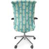 Ambesonne Christmas Office Chair Slipcover, Vivid of Joyous Holiday Celebration Jumping Dancing Cheery Cartoon for Yule, Protective Stretch Decorative Fabric Cover, Standard Size, Green Red(Yellow Turquoise)