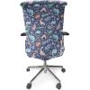 Ambesonne Christmas Office Chair Slipcover, Vivid of Joyous Holiday Celebration Jumping Dancing Cheery Cartoon for Yule, Protective Stretch Decorative Fabric Cover, Standard Size, Green Red(Dark Indigo Soft Blue Blush)
