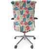 Ambesonne Christmas Office Chair Slipcover, Vivid of Joyous Holiday Celebration Jumping Dancing Cheery Cartoon for Yule, Protective Stretch Decorative Fabric Cover, Standard Size, Green Red(Blue Red)