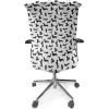 Ambesonne Christmas Office Chair Slipcover, Vivid of Joyous Holiday Celebration Jumping Dancing Cheery Cartoon for Yule, Protective Stretch Decorative Fabric Cover, Standard Size, Green Red(Black and White)
