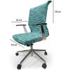 Ambesonne Christmas Office Chair Slipcover, Vivid of Joyous Holiday Celebration Jumping Dancing Cheery Cartoon for Yule, Protective Stretch Decorative Fabric Cover, Standard Size, Green Red(Teal White)