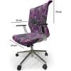 Ambesonne Christmas Office Chair Slipcover, Vivid of Joyous Holiday Celebration Jumping Dancing Cheery Cartoon for Yule, Protective Stretch Decorative Fabric Cover, Standard Size, Green Red(Purple Grey)