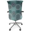 Ambesonne Christmas Office Chair Slipcover, Vivid of Joyous Holiday Celebration Jumping Dancing Cheery Cartoon for Yule, Protective Stretch Decorative Fabric Cover, Standard Size, Green Red(Turquoise Black)