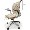 Ambesonne Christmas Office Chair Slipcover, Vivid of Joyous Holiday Celebration Jumping Dancing Cheery Cartoon for Yule, Protective Stretch Decorative Fabric Cover, Standard Size, Green Red(Teal Magenta)