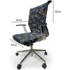 Ambesonne Christmas Office Chair Slipcover, Vivid of Joyous Holiday Celebration Jumping Dancing Cheery Cartoon for Yule, Protective Stretch Decorative Fabric Cover, Standard Size, Green Red(Navy Brown)