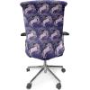 Ambesonne Christmas Office Chair Slipcover, Vivid of Joyous Holiday Celebration Jumping Dancing Cheery Cartoon for Yule, Protective Stretch Decorative Fabric Cover, Standard Size, Green Red(Lilac Indigo)