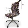 Ambesonne Christmas Office Chair Slipcover, Vivid of Joyous Holiday Celebration Jumping Dancing Cheery Cartoon for Yule, Protective Stretch Decorative Fabric Cover, Standard Size, Green Red(Pink Black)