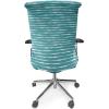 Ambesonne Christmas Office Chair Slipcover, Vivid of Joyous Holiday Celebration Jumping Dancing Cheery Cartoon for Yule, Protective Stretch Decorative Fabric Cover, Standard Size, Green Red(Teal White)