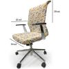Ambesonne Christmas Office Chair Slipcover, Vivid of Joyous Holiday Celebration Jumping Dancing Cheery Cartoon for Yule, Protective Stretch Decorative Fabric Cover, Standard Size, Green Red(Coffee Brown)