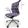 Ambesonne Christmas Office Chair Slipcover, Vivid of Joyous Holiday Celebration Jumping Dancing Cheery Cartoon for Yule, Protective Stretch Decorative Fabric Cover, Standard Size, Green Red(Lilac Indigo)