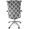Ambesonne Christmas Office Chair Slipcover, Vivid of Joyous Holiday Celebration Jumping Dancing Cheery Cartoon for Yule, Protective Stretch Decorative Fabric Cover, Standard Size, Green Red(Black White)