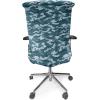 Ambesonne Christmas Office Chair Slipcover, Vivid of Joyous Holiday Celebration Jumping Dancing Cheery Cartoon for Yule, Protective Stretch Decorative Fabric Cover, Standard Size, Green Red(Slate Blue)