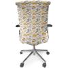 Ambesonne Christmas Office Chair Slipcover, Vivid of Joyous Holiday Celebration Jumping Dancing Cheery Cartoon for Yule, Protective Stretch Decorative Fabric Cover, Standard Size, Green Red(Coffee Brown)