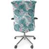 Ambesonne Christmas Office Chair Slipcover, Vivid of Joyous Holiday Celebration Jumping Dancing Cheery Cartoon for Yule, Protective Stretch Decorative Fabric Cover, Standard Size, Green Red(Teal Purple)
