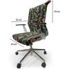 Ambesonne Christmas Office Chair Slipcover, Vivid of Joyous Holiday Celebration Jumping Dancing Cheery Cartoon for Yule, Protective Stretch Decorative Fabric Cover, Standard Size, Green Red(Black Grey)