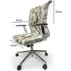 Ambesonne Christmas Office Chair Slipcover, Vivid of Joyous Holiday Celebration Jumping Dancing Cheery Cartoon for Yule, Protective Stretch Decorative Fabric Cover, Standard Size, Green Red(Fern Green)