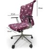 Ambesonne Christmas Office Chair Slipcover, Vivid of Joyous Holiday Celebration Jumping Dancing Cheery Cartoon for Yule, Protective Stretch Decorative Fabric Cover, Standard Size, Green Red(Violet White)