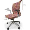 Ambesonne Christmas Office Chair Slipcover, Vivid of Joyous Holiday Celebration Jumping Dancing Cheery Cartoon for Yule, Protective Stretch Decorative Fabric Cover, Standard Size, Green Red(Pale Magenta)