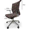 Ambesonne Christmas Office Chair Slipcover, Vivid of Joyous Holiday Celebration Jumping Dancing Cheery Cartoon for Yule, Protective Stretch Decorative Fabric Cover, Standard Size, Green Red(Multicolor Pink)
