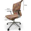 Ambesonne Christmas Office Chair Slipcover, Vivid of Joyous Holiday Celebration Jumping Dancing Cheery Cartoon for Yule, Protective Stretch Decorative Fabric Cover, Standard Size, Green Red(Umber Multicolor)