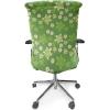 Ambesonne Christmas Office Chair Slipcover, Vivid of Joyous Holiday Celebration Jumping Dancing Cheery Cartoon for Yule, Protective Stretch Decorative Fabric Cover, Standard Size, Green Red(Yellow Green)